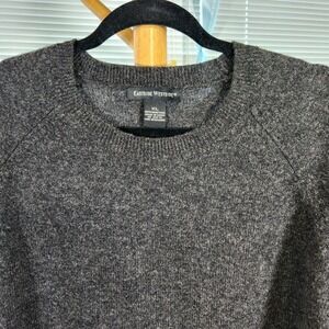 Vintage 90s Eastside Westside XL $198 Gray Marble 100% Lambswool Sweater
